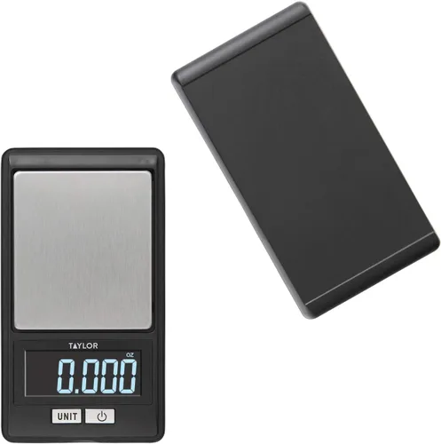 Miniatura 3 de Taylor Báscula digital de alta precisión con tapa, 16OZ/500G, color negro