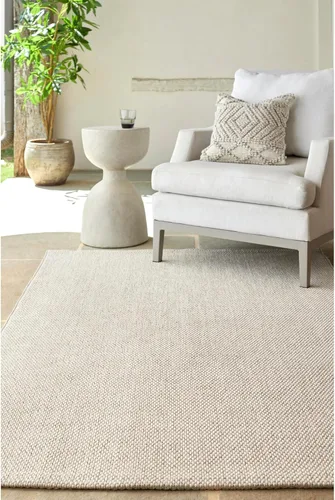 Livabliss x Becki Owens Birdie - Alfombra neutra para exteriores, 5 pies 1 pulgada x 7 pies, color blanco hueso Blanco sucio