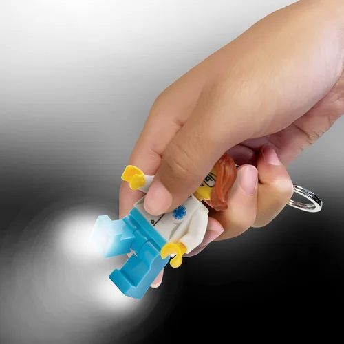 Miniatura 3 de LEGO City - Llavero de luz grande de 3 pulgadas de alto - Doctor (KE185H), luz para cordón, dije de bolsa