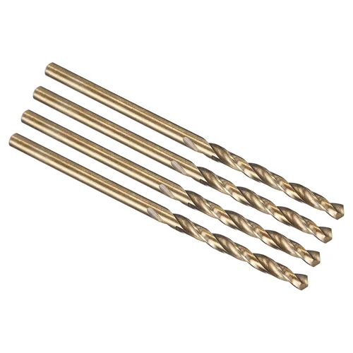 Miniatura 37 de PATIKIL Broca Jobber de 0.039 in, vástago recto M35 cobalto 5% acero de alta velocidad 135° acabado dorado para metal duro de acero inoxidable - 2
