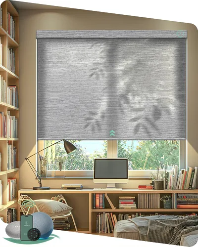 Miniatura 8 de Muestras de tela multicolor de persianas motorizadas Yoolax Light Filtering, Room Darkening, Sheer, Multicolor Fabric Swatches, Preview