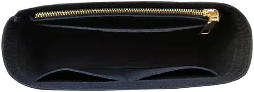 Miniatura 7 de Lckaey Organizador de monedero Inserto para 19 bolso con solapa Organizador de bolsa pequeña con bolsillo lateral con cremallera 1016negro-S