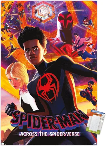 Miniatura 14 de Marvel Spider-Man: Across The Spider-Verse - Póster de pared de hoja del grupo uno, 34 pulgadas de largo x 22.4 pulgadas de ancho, versión enmarcada