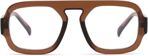 Miniatura 10 de FEISEDY - Gafas de moda con filtro de luz azul para mujeres y hombres, armazón vintage cuadrado con estilo, elegantes lentes falsos B0285