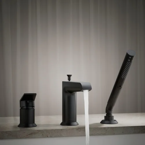 Miniatura 4 de Kohler K-97070-4-BL Hint® Grifo de baño con ducha de mano, negro mate
