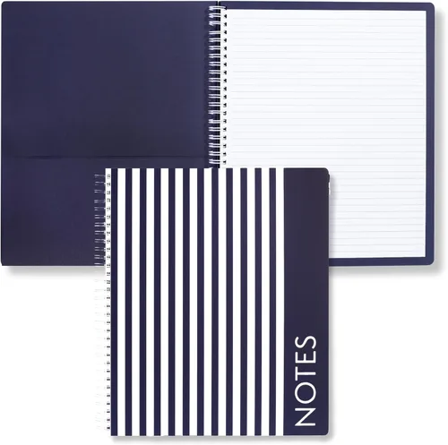 Miniatura 31 de Steel Mill & Co - Cuaderno de espiral grande con rayas universitarias, 11" x 9.5", tapa dura y 160 páginas forradas, diseño floral rosa