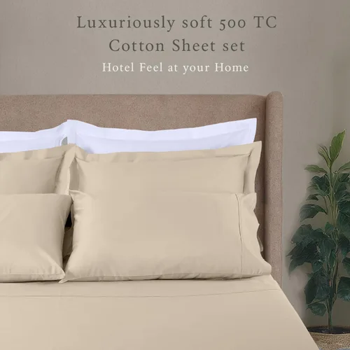 Miniatura 2 de Threadmill - Sábanas de algodón de lujo para hotel, tamaño King, 100% algodón, 500 hilos con bolsillo profundo, ajuste cómodo, suaves y frescas