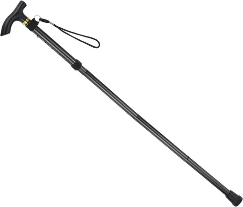 PATIKIL Bastones de trekking, bastón plegable telescópico plegable de aleación de aluminio de bloqueo rápido para senderismo al aire libre caminar