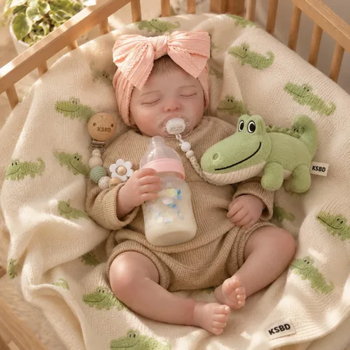 Miniatura 2 de KSBD Muñecas de bebé realistas Reborn de 20 pulgadas, muñecas de bebé recién nacidas realistas de la vida real, cuerpo de tela suave con accesorios