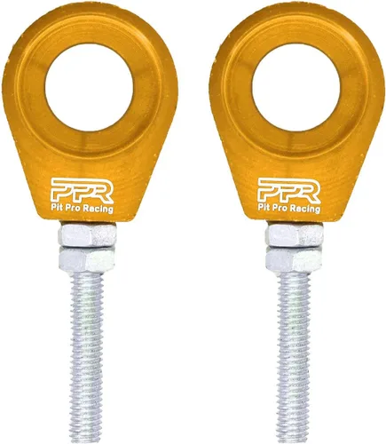Miniatura 9 de 2 piezas de ajustadores de cadena de 12 mm para Honda XR50, CRF50, XR70, CRF70, motos de pit, 70cc, 110cc, 125cc (Negro)