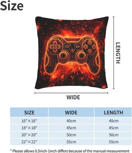 Miniatura 2 de Perinsto Juego de 2 fundas de almohada decorativas para sofá, cama, decoración del hogar, 16 x 16 pulgadas