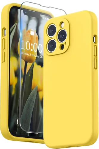 Miniatura 15 de SURPHY Funda para iPhone 13 Pro con protector de pantalla, Fundas de silicona líquida para iPhone 13 Pro