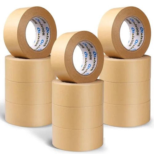 Miniatura 10 de Oleitodh 36 rollos de cinta de embalaje marrón con dispensador, cinta de envío resistente de 1.88 pulgadas x 60 yardas, repuestos de cinta