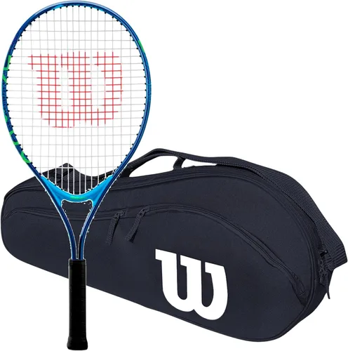 Wilson US Open Junior Raqueta de tenis incluida con una bolsa de tenis Advantage – Juego de iniciación perfecto para niños de 3 a 10 años