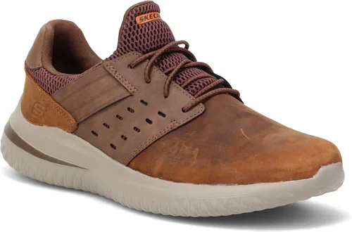 Miniatura 4 de Skechers Delson 3.0-Ezra - Tenis de cuero elástico para hombre, Marrón