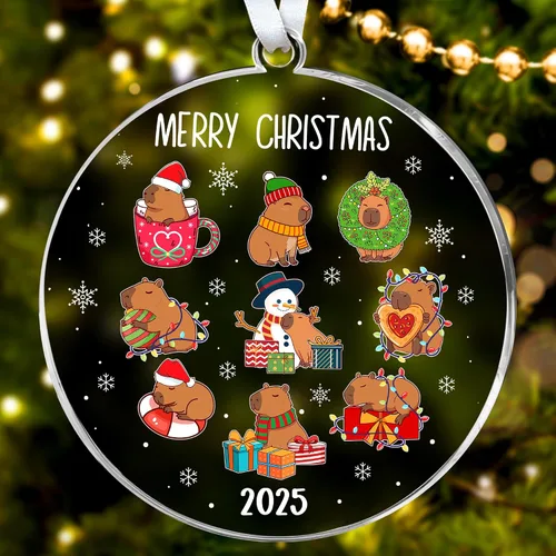 Miniatura 27 de HEXMOZ Adornos de Oso para Árbol de Navidad - Regalos de Osos para Mujeres, Hombres, Amantes de los Osos - Adorno de Navidad de Osos, Ideas