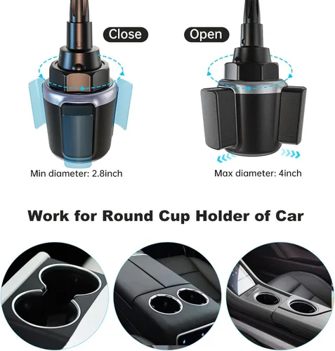 Miniatura 2 de Para Qi2 Magsafe 15W Cargador de portavasos de coche [restricción de calor], soporte magnético para taza de teléfono, cargador inalámbrico, carga