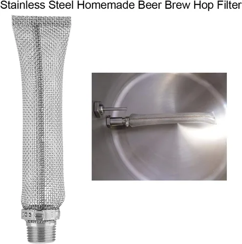 Miniatura 2 de Filtro de cerveza de acero inoxidable, pantalla de hervir puré y atún, herramienta de filtro de cerveza Brew Hop para cerveza casera hervidor