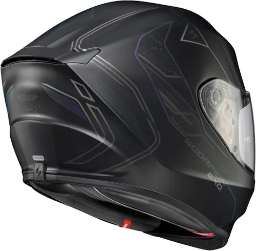 Miniatura 5 de ScorpionEXO R330 - Casco de motocicleta de cara completa con Pinlock Ready Shield Bluetooth con bolsillos para altavoces DOT ECE aprobado Bendr