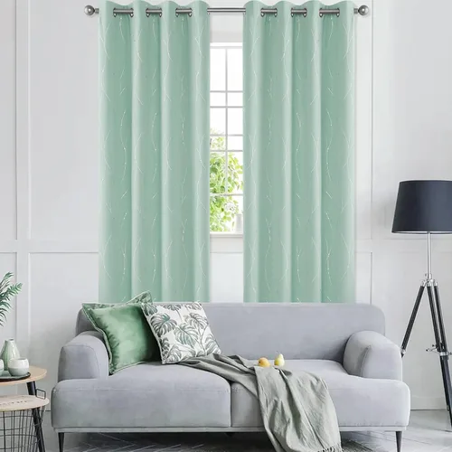 Miniatura 2 de BUHUA - Paneles de cortinas opacas para sala de estar, cortinas grises con aislamiento térmico, cortinas de ventana para dormitorio - 72 pulgadas