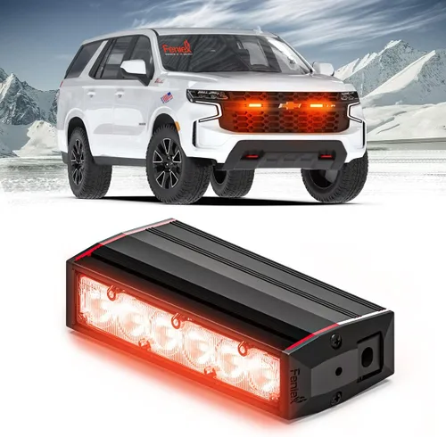 Feniex Industries Feneix Fusion 100 Lightstick | Rojo | 3 modos | 6 LED, LED superbrillantes de 3 W, SAE Clase 1 | Luces de advertencia de emergencia