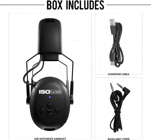 Miniatura 5 de ISOtunes AIR DEFENDER Earmuffs: Comfortable Wireless unisex adult Hearing Protection with 40 Hour
