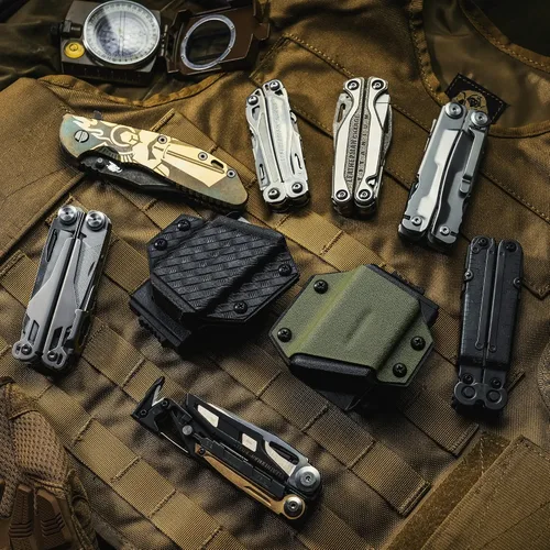 Miniatura 7 de TACTICAL GEEK TX1 - Funda multiherramienta EDC, funda ajustable con clip trasero para cinturón, multiherramienta no incluida (negro)