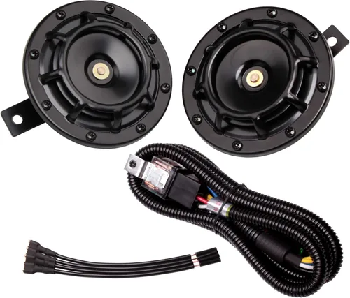 Miniatura 23 de FARBIN Bocina de coche impermeable tono súper fuerte 12V tono alto/tono bajo kit de bocinas gemelas de metal con rejilla protectora