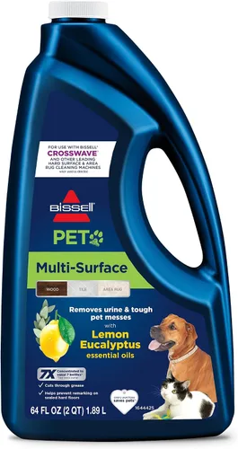 Bissell Multisuperficie para Mascotas con Cítricos, 34441, 1.89 L, Seguro en suelos duros sellados y alfombras de área, Elimina desastres difíciles