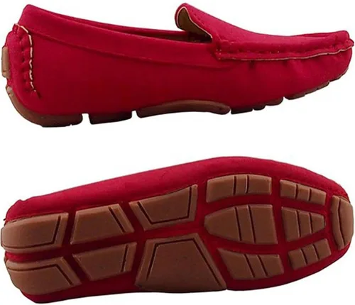 Miniatura 4 de Mocasines de piel de ante para niñas y niños, zapatos casuales para barco, zapatos de vestir, zapatos planos Oxford