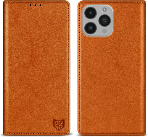 Miniatura 22 de ZZXX Funda tipo cartera para iPhone 14 con bloqueo RFID, soporte de ranura para tarjetas, funda protectora de cuero magnético fuerte plegable