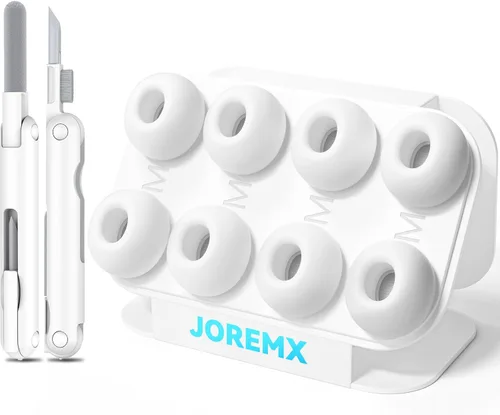 Miniatura 7 de 4 pares de almohadillas de silicona de repuesto para AirPods Pro 1st/2nd (2019/2022/2023) con bolígrafo de limpieza, agujero de reducción de ruido