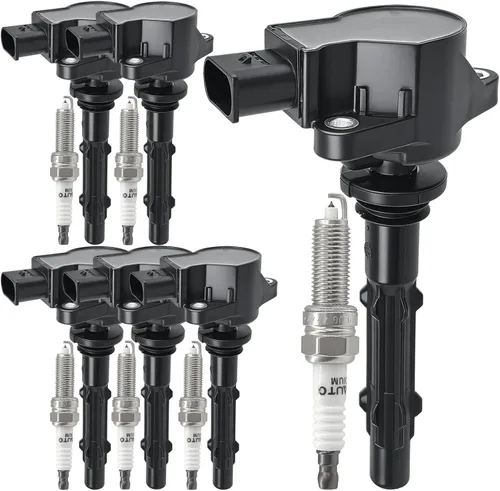 Paquete de bobinas de encendido UF535 2729060060 y bujías de iridio 95983 Juego de 6 compatible con Mercedes-Benz E300/350, C280/300/350, ML350,