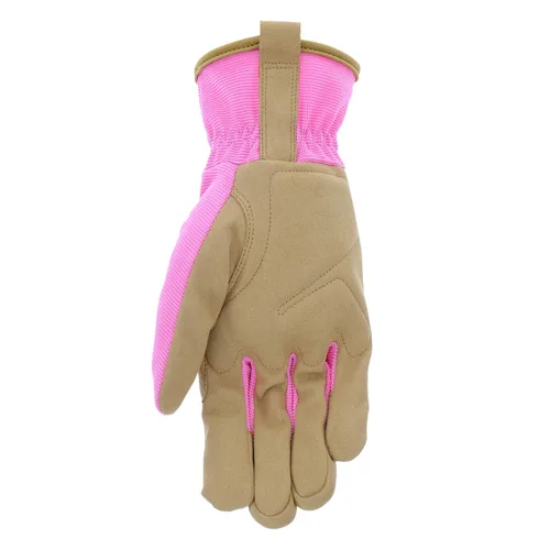 Miniatura 4 de Miracle-Gro MG86203/WSM - Guantes de cuero sintético para la palma – S-M, guantes de espalda de elastano de alta destreza para mujer con cierre