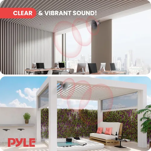 Miniatura 7 de Pyle Altavoz de bocina PA para interiores y exteriores, megáfono de sonido compacto de potencia de 19.5 pulgadas, 100 W, frecuencia de 400 Hz-5 KHz