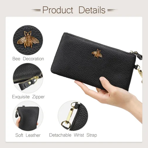 Miniatura 2 de imeetu Bolso de mano para mujer con correa para muñeca