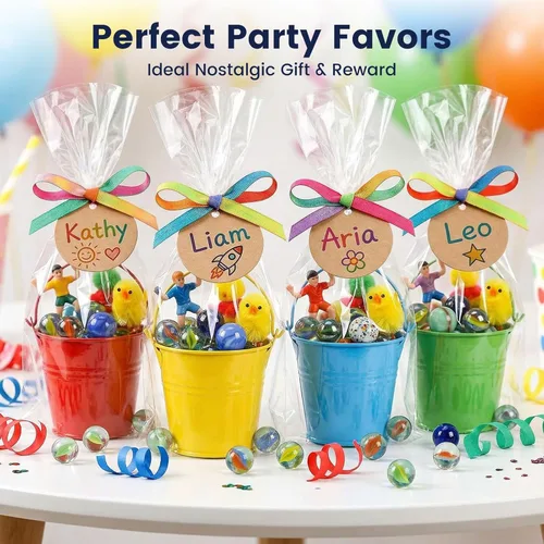 Miniatura 5 de POPLAY 160 piezas de canicas de vidrio, juego de canicas para niños, manualidades coleccionistas
