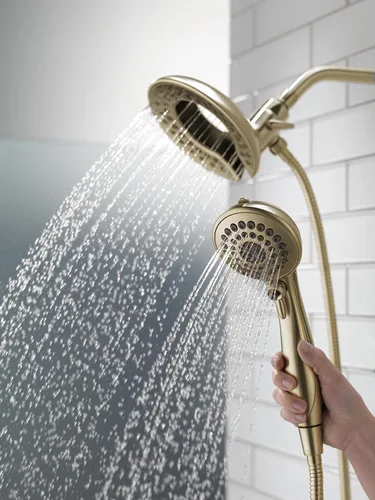 Miniatura 2 de DELTA 5-Ajustes In2ition 2-en-1 Ducha de mano dual con aspersor de mano, Cabezal de ducha desmontable con manguera, 2.5 GPM, acabado Lumicoat bronce