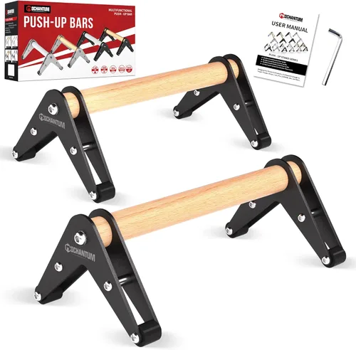 Miniatura 13 de Push Up Bar - Heavy-Duty Stainless Steel Pushup Stands with Non-Slip Base, 660LB Capacity, Portable Home Gym Equipment for Strength Training & Floor