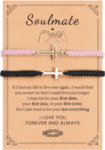 Miniatura 10 de VU100 Pulseras a juego para parejas Pulseras Regalos para novia novio Regalos de relación a larga distancia Pulseras a juego Regalo para aniversario