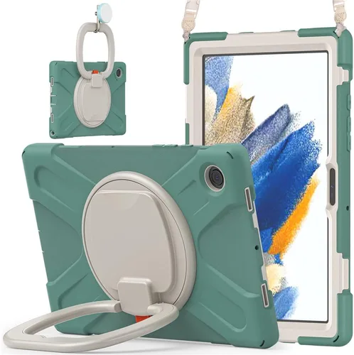 Miniatura 14 de 360 Rotation Case for Galaxy Tab ActivePro/Tab Active4 Pro/Active 5 Pro 10.1" Sturdy Cover Rotate Ring Stand Shoulder Carrying Strap Hand Strap
