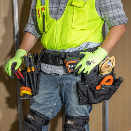 Miniatura 18 de Klein Tools Bolsa de herramientas 5719, PowerLine Series Utility Pouch se adapta a cinturones de herramientas de hasta 2.5 pulgadas, costuras