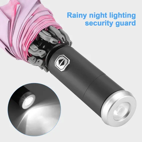 Miniatura 2 de Paraguas de viaje resistente al viento para lluvia, fácil de abrir automáticamente, paraguas duradero y compacto, marco de metal fuerte, paraguas