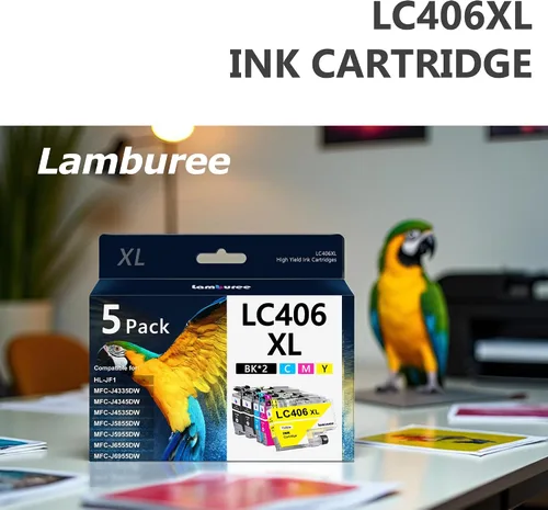 Miniatura 7 de LC406XL - Cartuchos de tinta con repuesto de alto rendimiento para Brother LC406, funcionan con impresoras MFC-J4335DW MFC-J4535DW MFC-J5855DW