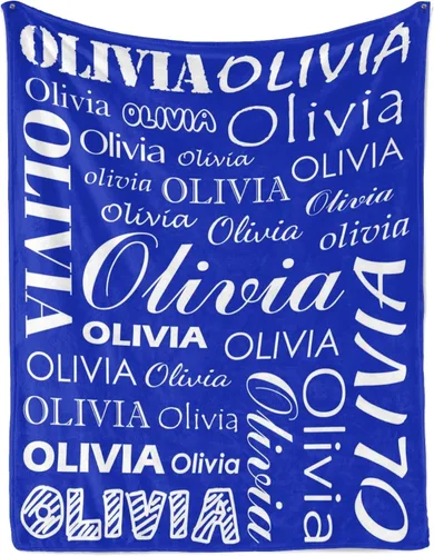 Miniatura 28 de Manta personalizada con nombre para niños y adultos, manta de franela personalizada con nombre Color 07
