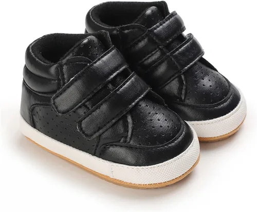 Miniatura 3 de E-FAK Zapatos de bebé para niños y niñas, zapatillas para bebés, suela de goma antideslizante, zapatos de cuna para primeros pasos de niños pequeños