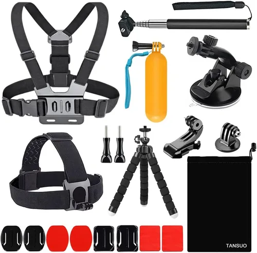 Accesorios 13 en 1 para Gopro, kit de accesorios para cámara de acción compatible con GoPro Hero 13 12 11 10 9 8 Max 7 6 5 4 Negro SJ4000 y otras