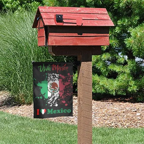 Miniatura 8 de Bandera de la amistad de Estados Unidos y México de 12 x 18 pulgadas, bandera vertical de doble cara para jardín, para interiores y exteriores