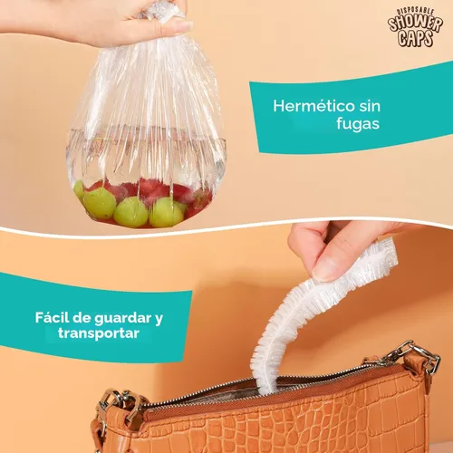 Miniatura 5 de LEOBRO 100 gorros de ducha desechables, gorros de ducha para mujeres, gorro de ducha de plástico transparente, tapones de plástico
