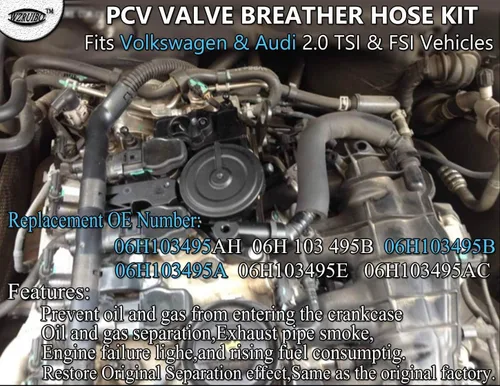 Miniatura 3 de PCV - Válvula de ventilación del cárter del motor, separador de aceite compatible con Audi A3 A4 A5 Q5 TT VW Beetle CC Jetta Passat Tiguan 1.8